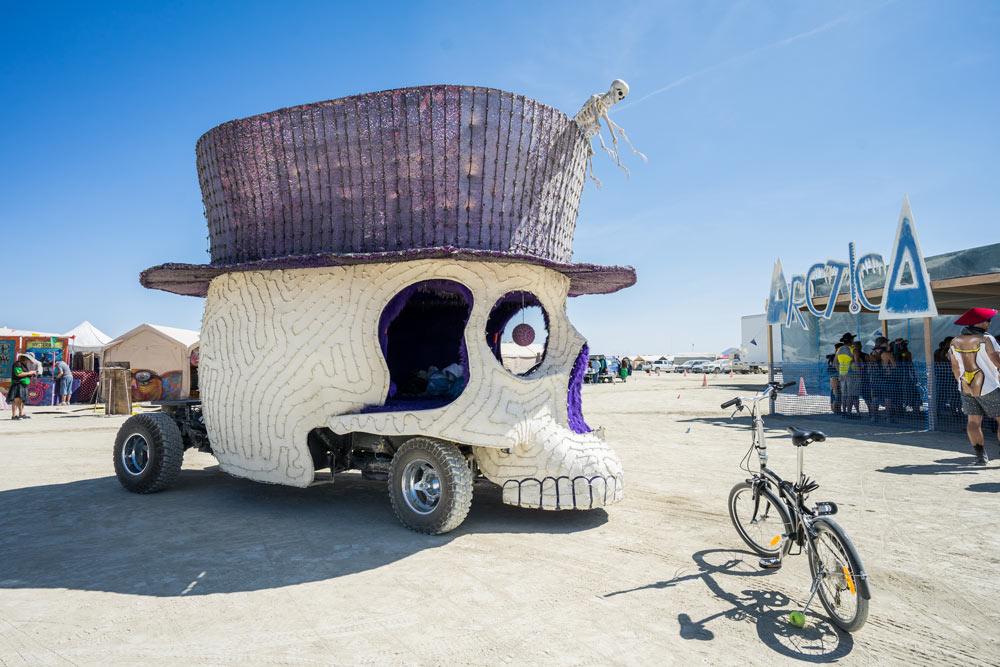 Burning Man Skeleton Art Car