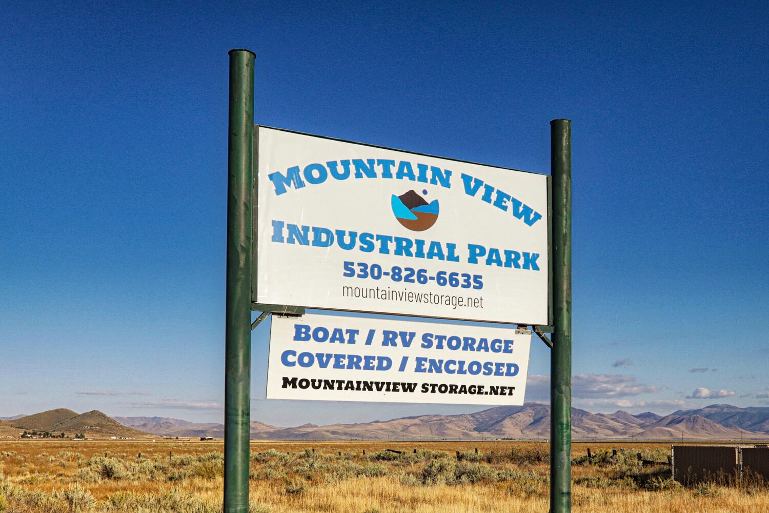 mountain view storage sign