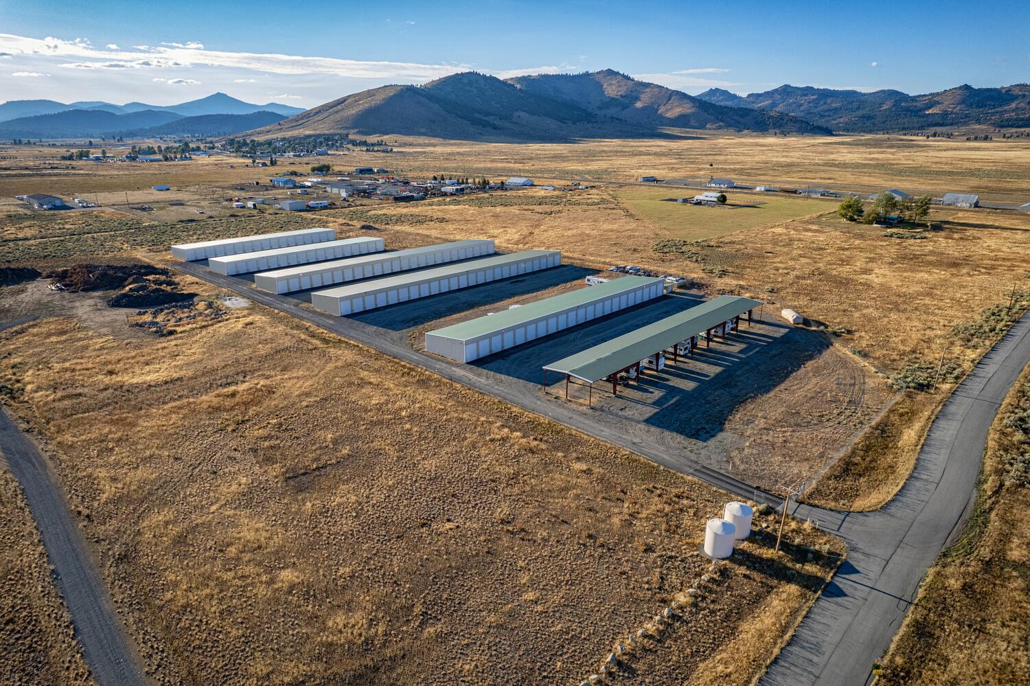 overhead view of mountain view storage